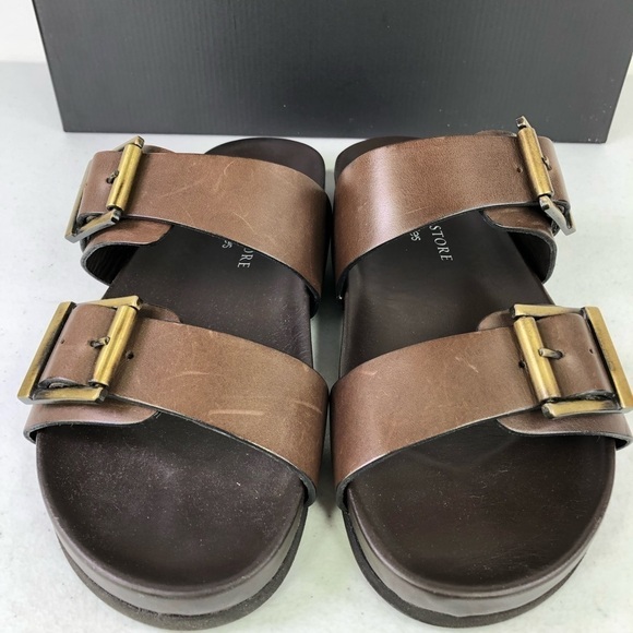 The Mens Store Bloomingdales Brown Devin Sandals Size 8M - Picture 6 of 9